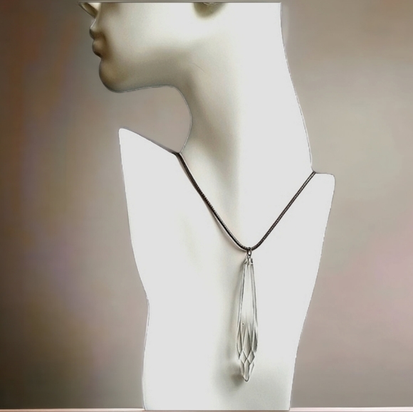 Hand Crafted Repuposed Vintage Chandelier Crystal Pendant Necklace - Picture 6 of 16